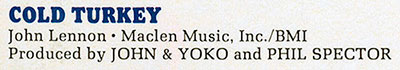 John Lennon / Plastic Ono Band - Shaved Fish (Apple SW-3421), cover − wrong credit
