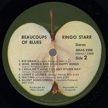 Ringo Starr - BEAUCOUPS OF BLUES (Apple SMAS-3368) - label (var. Winchester), side 2