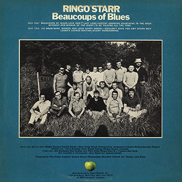 Ringo Starr - BEAUCOUPS OF BLUES (Apple SMAS-3368) - gatefold cover (var. 1), back side
