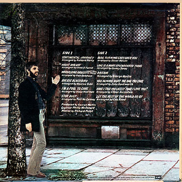 Ringo Starr - SENTIMENTAL JOURNEY (Apple SW-3365) - cover (var. Purple Capitol), back side