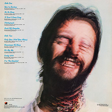 Ringo Starr - BLAST FROM YOUR PAST (Apple Records SW-3422) – cover, back side