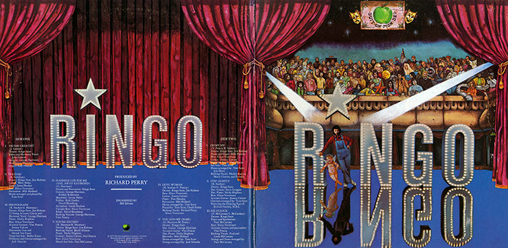 Ringo Starr - RINGO (Apple Records SWAL-3413) – gatefold cover, back and front sides