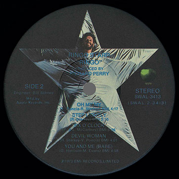 Ringo Starr - RINGO (Apple Records SWAL-3413) – label, side 2