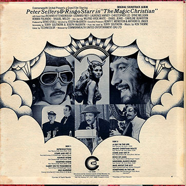Peter Sellers and Ringo Starr: THE MAGIC CHRISTIAN - (Original Soundtrack) (Commonwealth United CU-6004) – cover, back side